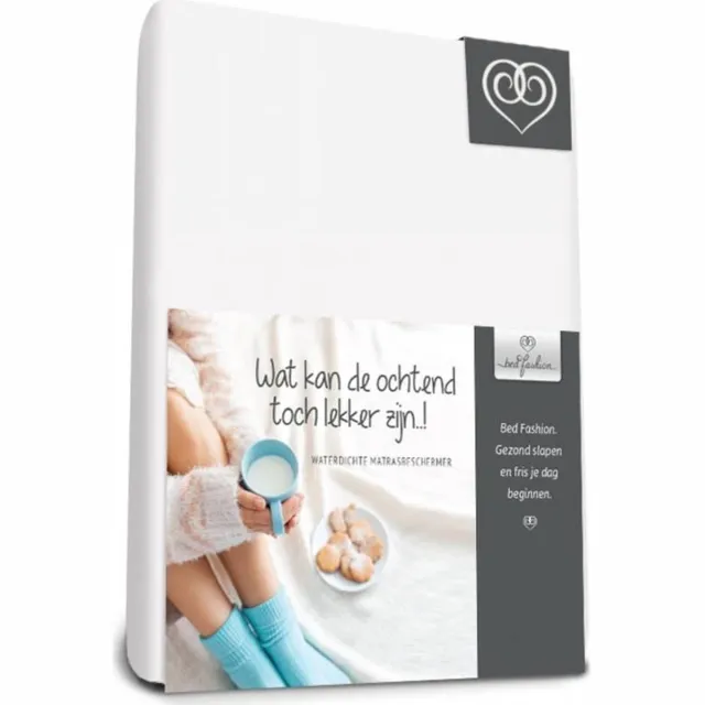 Bed-Fashion Topdek Split waterdichte molton hoeslaken 200 x 200 cm Wit