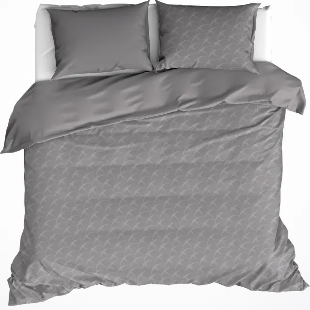 De Witte Lietaer Dekbedovertrek Birds Grey - Lits Jumeaux - 240 x 220 cm - Flanel