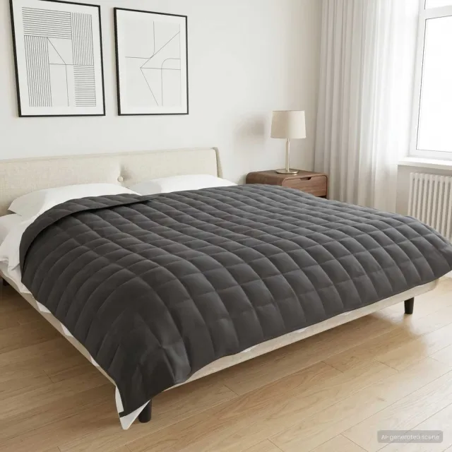vidaXL Verzwaringsdeken Antraciet 220 x 240 cm 11 kg Stof, foto 2