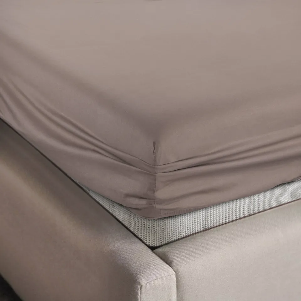 NOUS Kids katoenen kinderhoeslaken 150x70 cm - taupe, foto 2