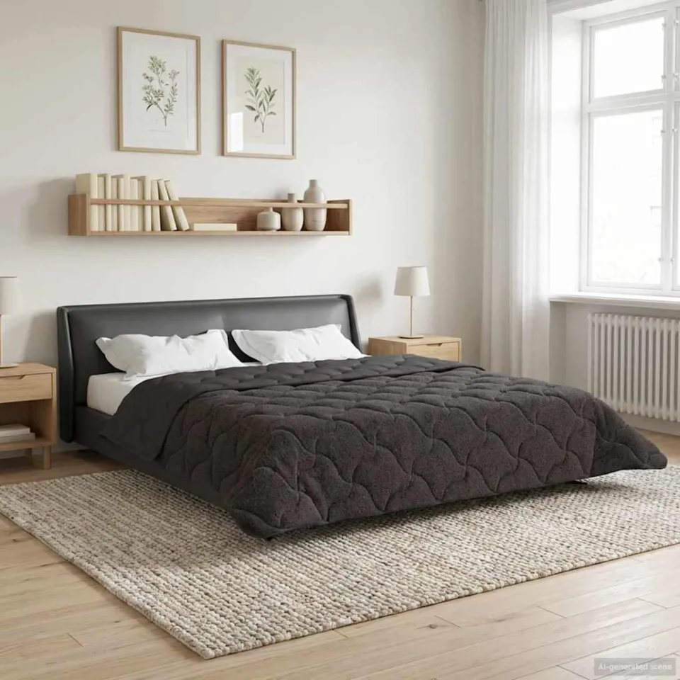 vidaXL Vol jaar dekbed 200 x 220 cm anthraciet, foto 4