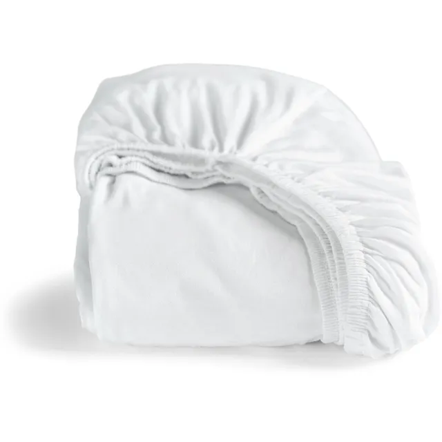 Cinderella Hoeslaken (tot 35 cm) - Jersey - 90x200 cm/210 cm - White Wit
