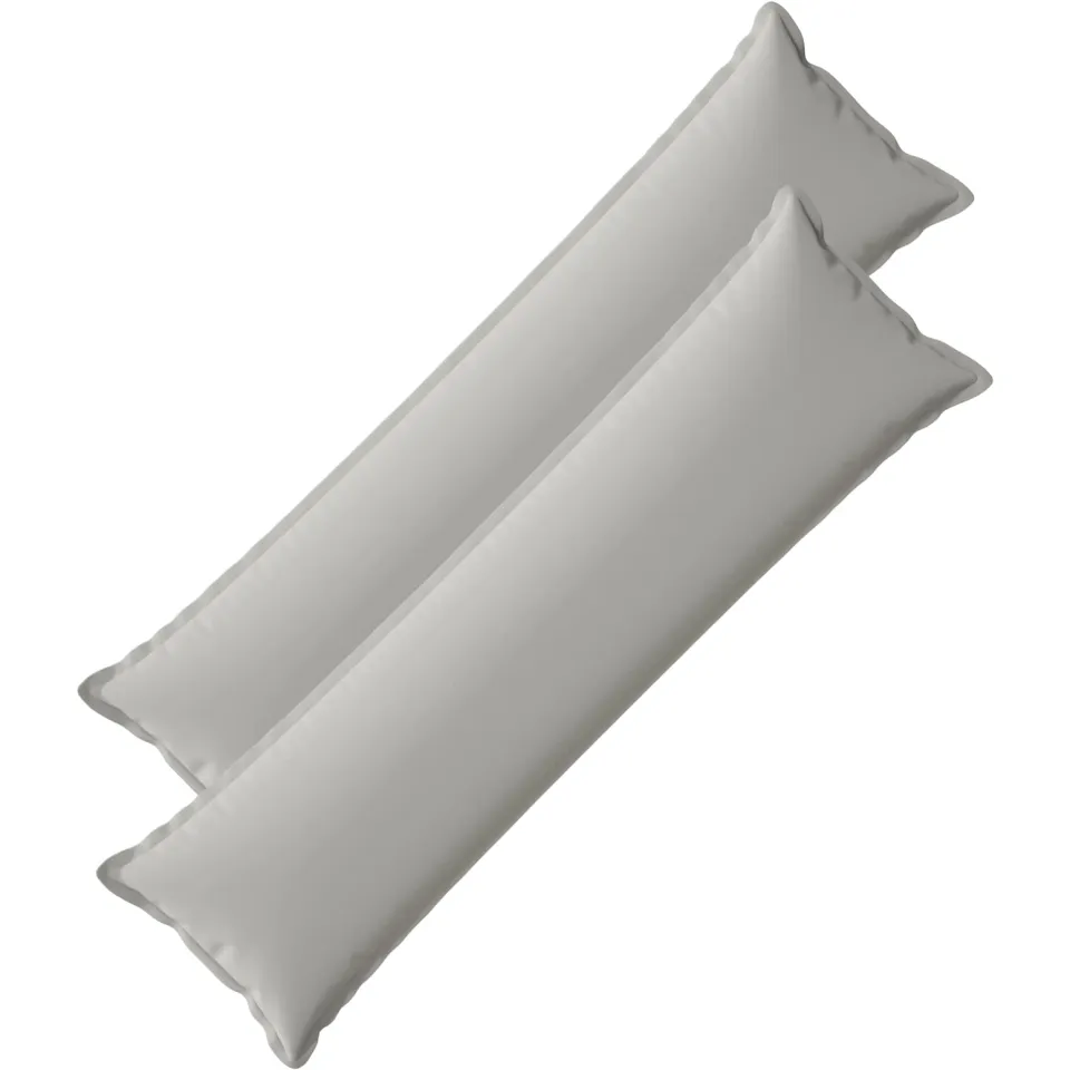 vidaXL Kussensloop 2 st HOUTEN Grijs 40 x 145 cm Polyester, foto 3