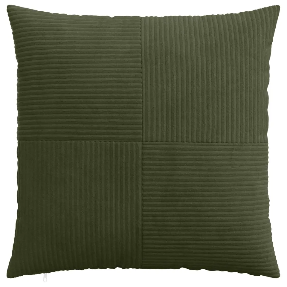 vidaXL Kussensloop 2 st ALMELO Groen 65 x 65 cm corduroy