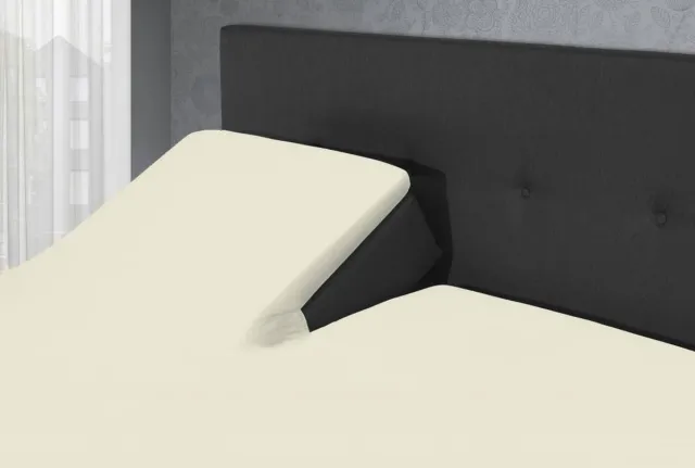The Luxury Home Collection Split Topper Hoeslaken - Crème - 140x200/210/220 cm Creme