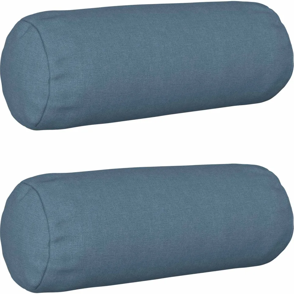 vidaXL Kussensloop 2 st HEERLEN Jeans Blauw Dia. 15 x 40 cm Stof, foto 3