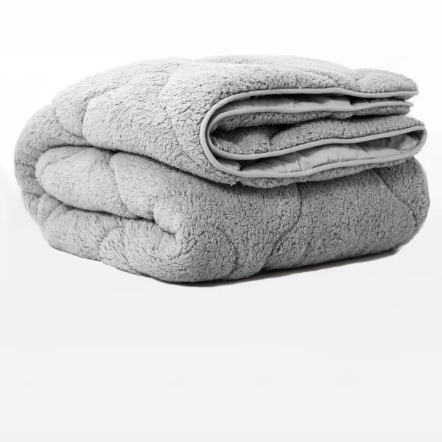 Sleeptime 2 in 1 Teddy Dekbed zonder Overtrek - Dekbed - 240 x 200 cm - Grijs