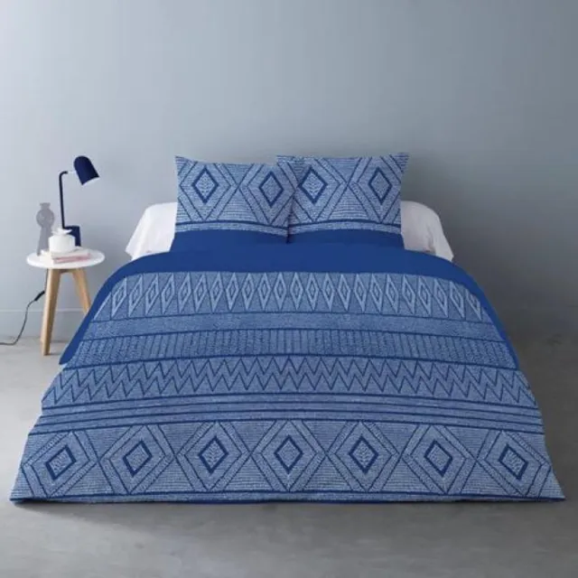 Better Nights 2- persoons dekbedovertrek katoen Ben 240x220 met 2 kussenslopen 65x65 blauw