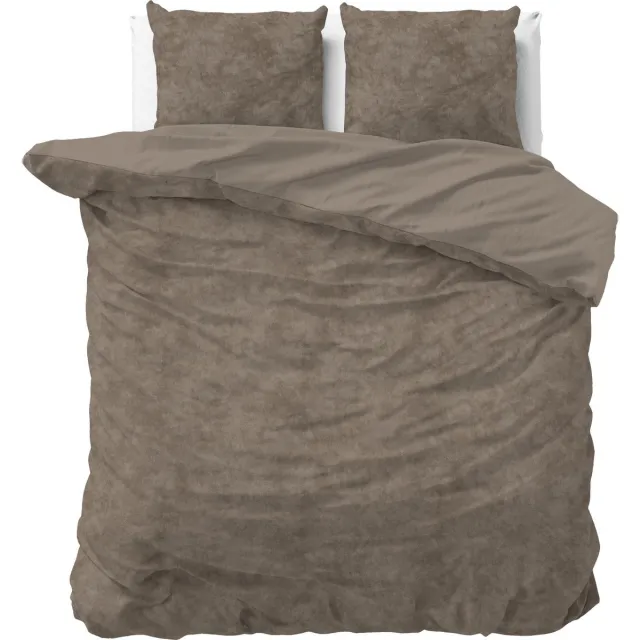 Sleeptime Velvet Touch - Dekbedovertrekset - 2 kussenslopen - Taupe