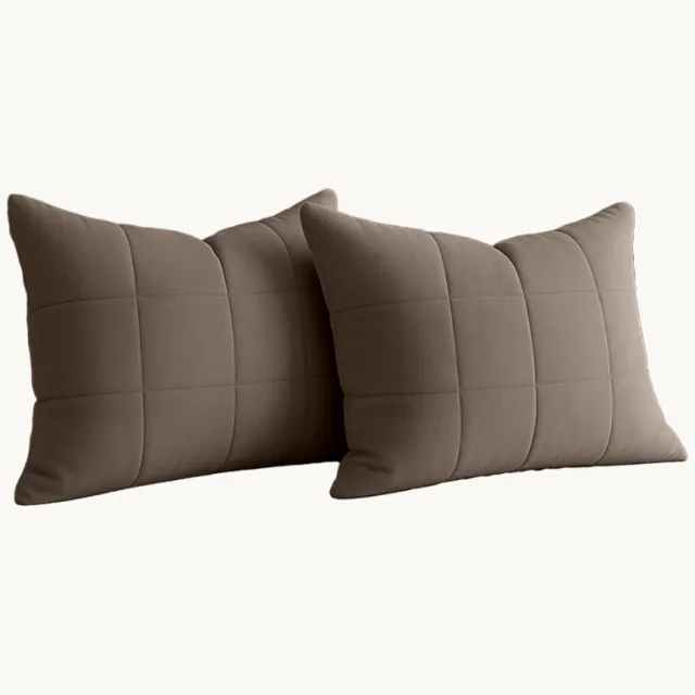 Y-not® Y-NOT Kussenslopen Set - Vol & Gevoerd Mat Satijn Taupe - 60x70 cm - 2-pack - Zachte Kussenhoezen voor Comfortabele Nachtrust