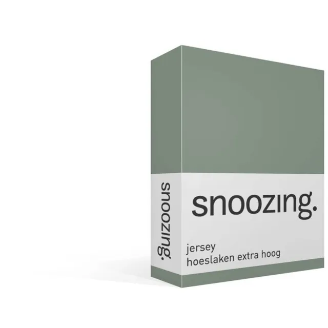 Snoozing jersey hoeslaken extra hoog - 80/90x200 cm - Eenpersoons - Groen