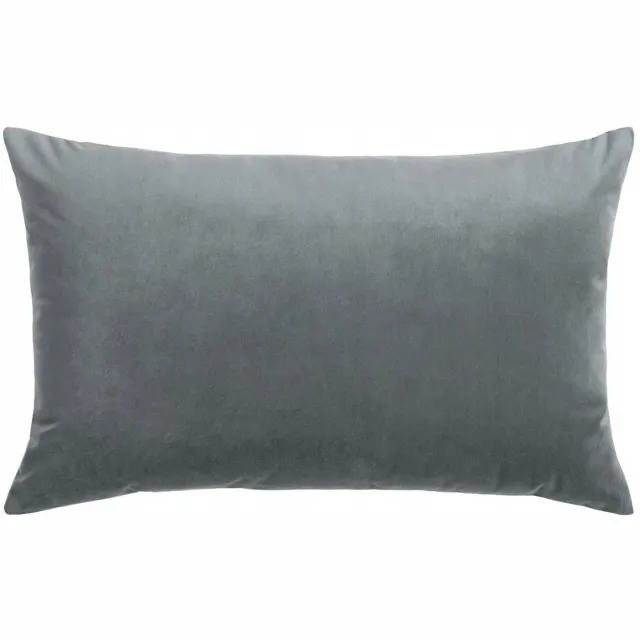 art+design Merkloze Decoratieve Kussenhoes 60x45 cm - Zacht Velours Grijs