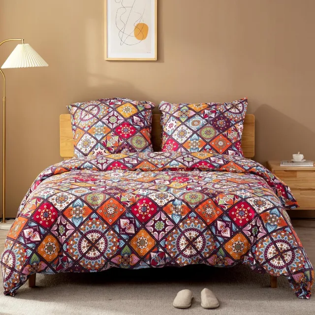Famanu Dekbedovertrekset 220 x 240 cm katoen bohemen paisley Veelkleurig