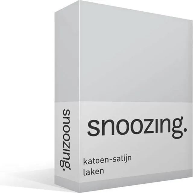 Snoozing Katoen-satijn - Laken - Grijs