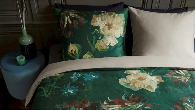 Van Gogh Museum Beddinghouse x Van Gogh Museum Peonies dekbedovertrek - Tweepersoons - 200x200/220 - Groen