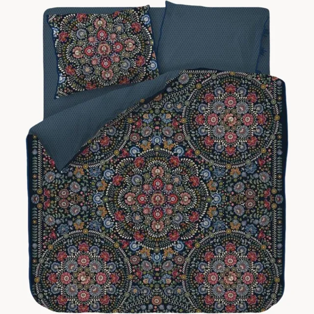 Pip Studio Katoenen perkal dekbedovertrekset Il Ricamo Blauw