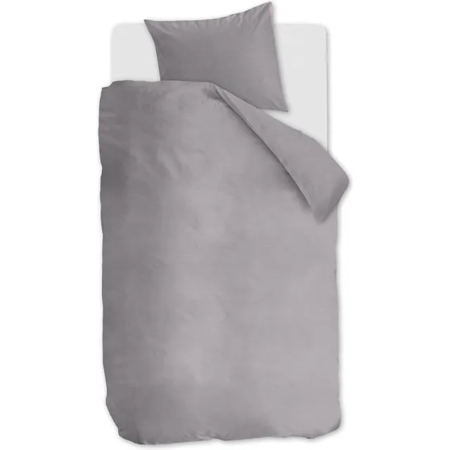 At Home by BeddingHouse Cosy Corduroy dekbedovertrek - Eenpersoons - 140x200/220 - Licht grijs