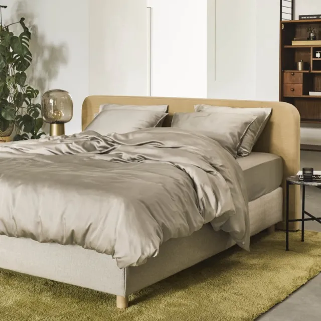 KOALA HUG Dekbedovertrek 100% Tencel lyocell, parel beige 200x220 + 2 kussenslopen 60x70 - Temperatuurregulerend | Ventilerend & Absorberend | Anti-allergie & Hypoallergeen | Zacht voor huid & haar | 100% Plantaardig | Plasticvrij parelbeige