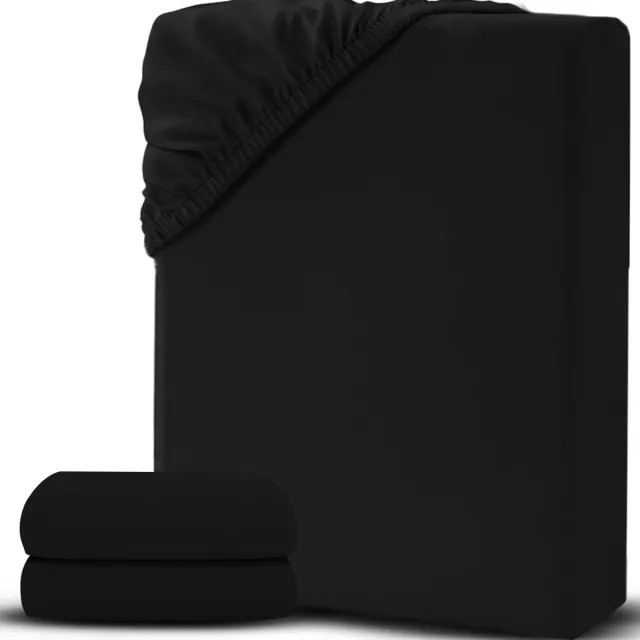 DailySupplies® Matrasovertrek 180x200 - Hoeslaken - Matrashoes - Super Zacht Zwart