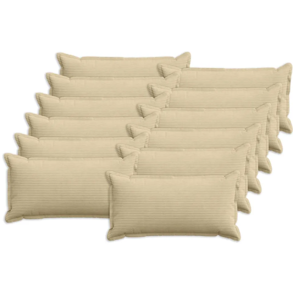vidaXL Kussensloop 12 st HOUTEN Grijs groen 40 x 80 cm corduroy, foto 3