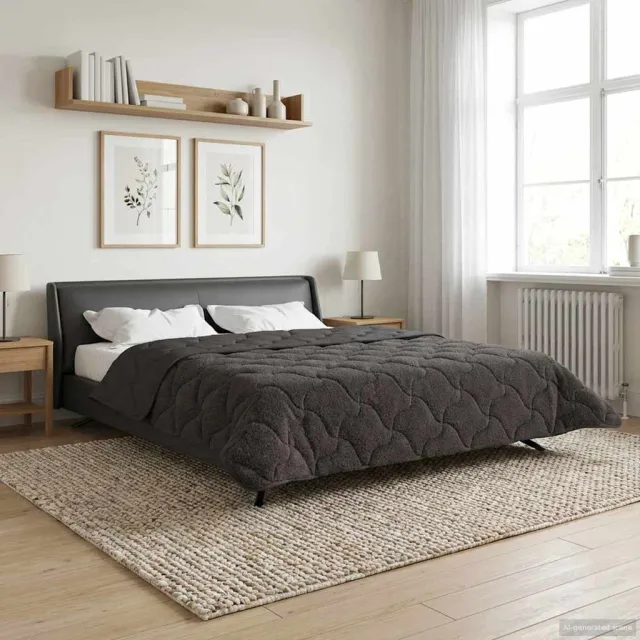vidaXL Winter Dekbed 200 x 220 cm Winter Antraciet Ademend, foto 2