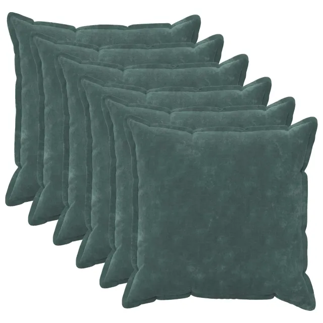 vidaXL Kussensloop 6 st HOUTEN Zee blauw 80 x 80 cm Microfiber Fleece
