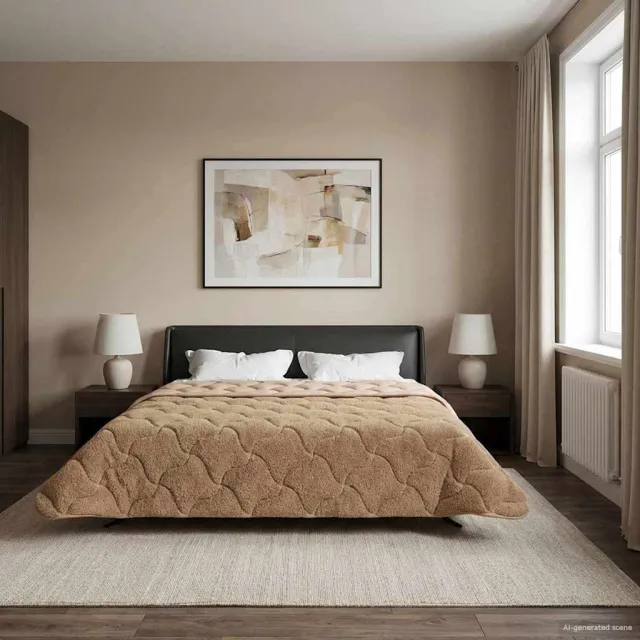 vidaXL Zomer Dekbed 240 x 220 cm Zomer Taupe