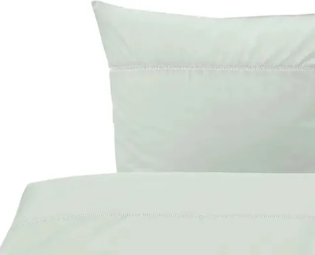 Port Maine Luxe bedlinnen 2dl dekbedovertrek set hotelkwaliteit 155x220cm groen met ajourstiksel