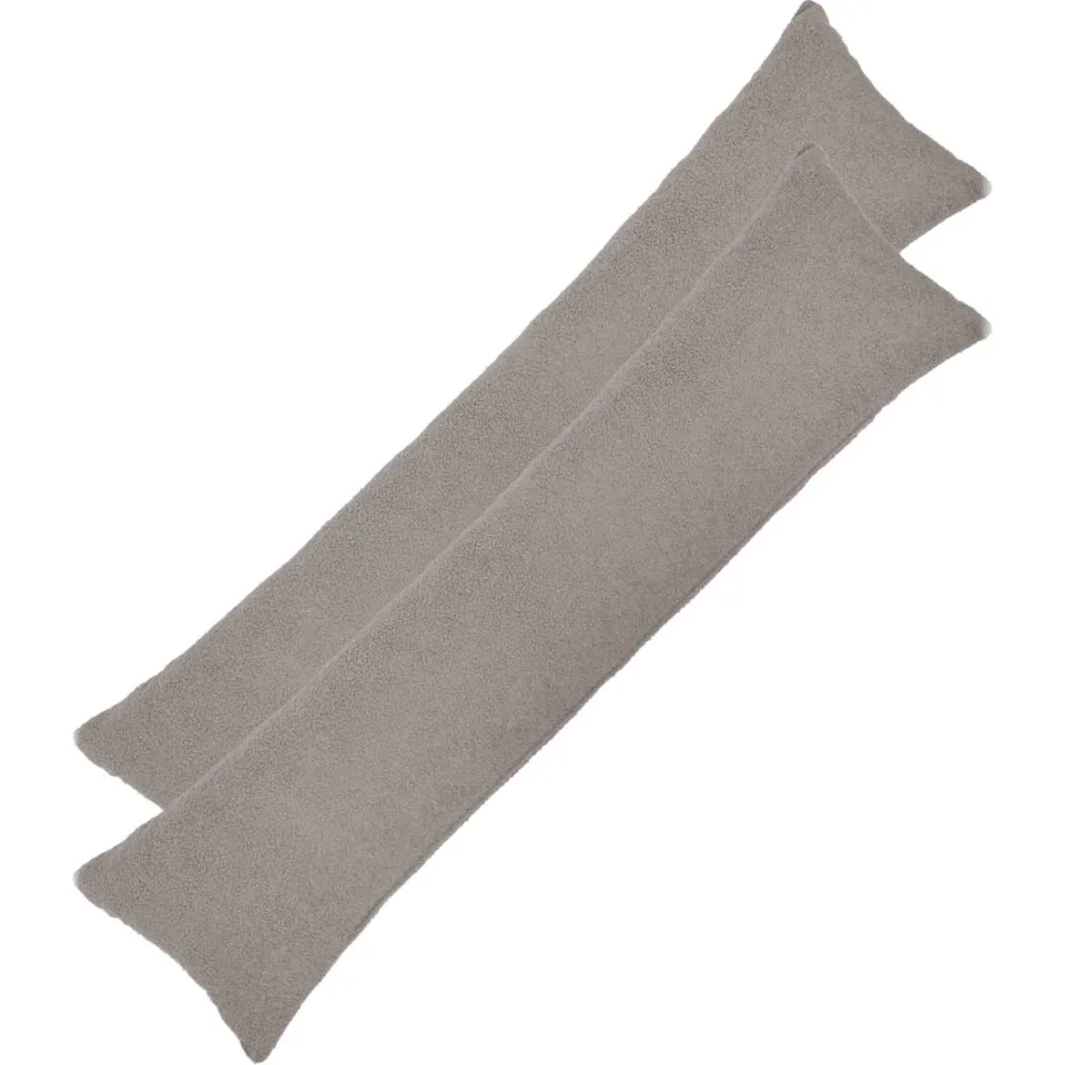vidaXL Kussensloop 2 st HEERLEN Lichtgrijs 40 x 145 cm Bouclé, foto 3