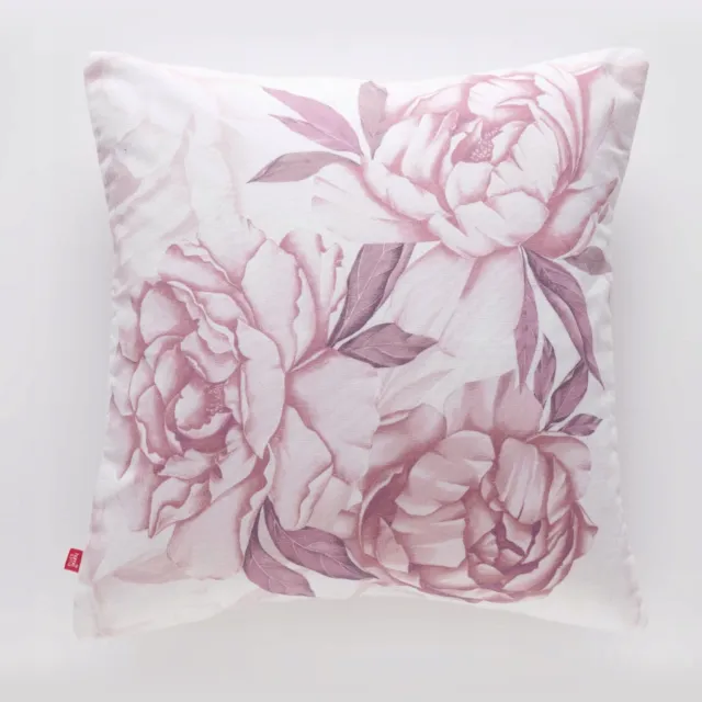 home&you Decoratieve Kussenhoes BAJONNA 45x45cm - Glamour Stijl Katoen Wit, Roze