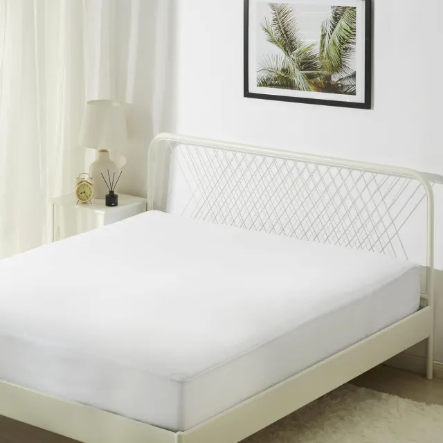 Famanu Matrasbeschermer met rits, waterdicht en bestand tegen bedwantsen, 140 x 200 cm Wit