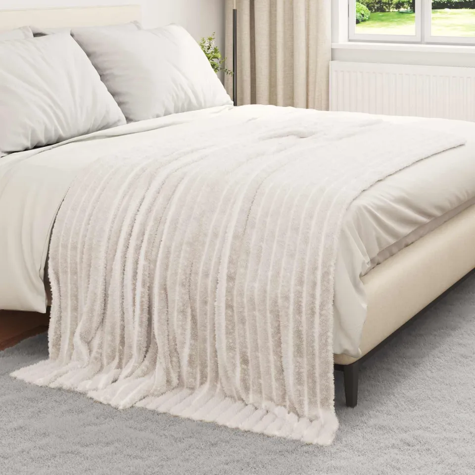 vidaXL Kleden 6 st Crèmekleurig 200 x 150 cm 4,75 kg Fleece, foto 3