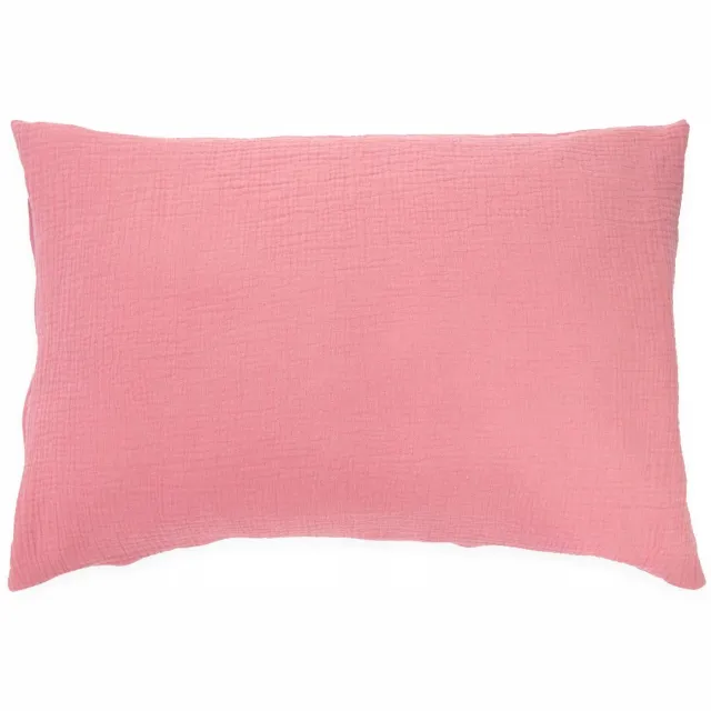 Kerstin Mousseline Kussensloop Premium 40x60 cm - Donkerroze