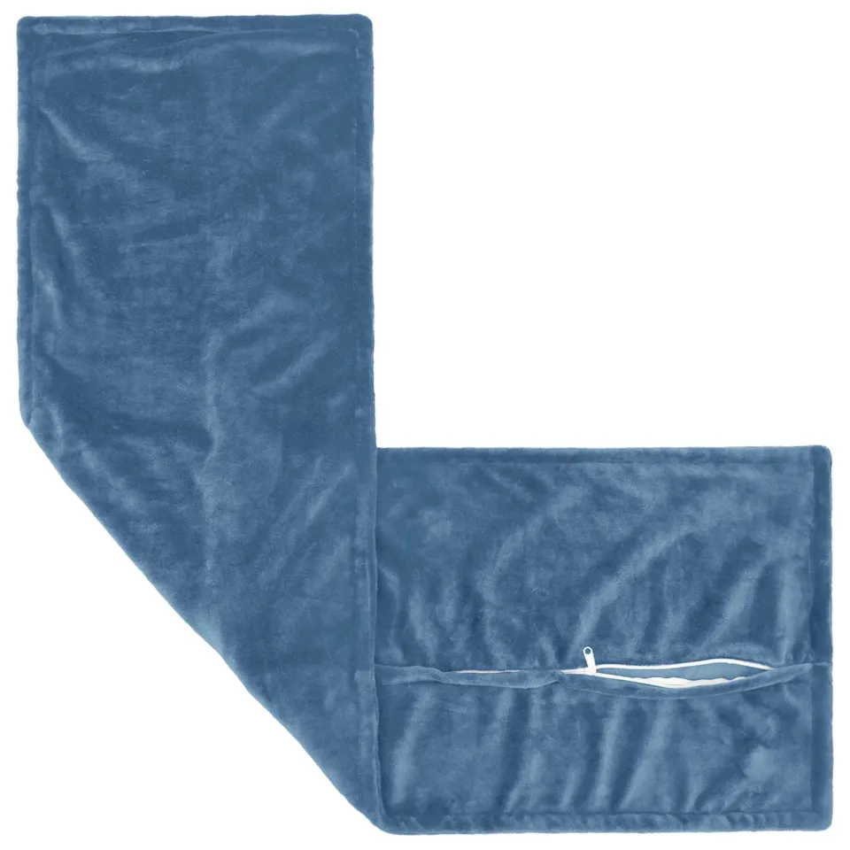 vidaXL Kussensloop 2 st HOUTEN Lichtblauw 40 x 145 cm Flanel blauw, foto 4