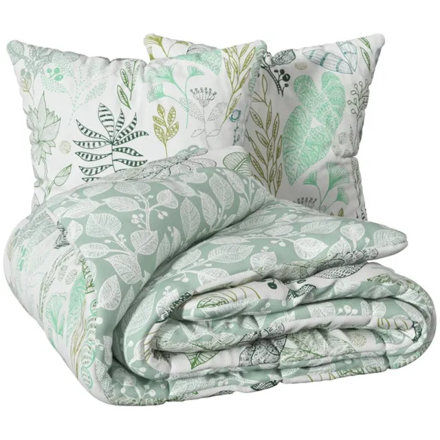 Atmosphera Créateur d'intérieur® Alioe-beddengoedset 220x240 cm groen Vert