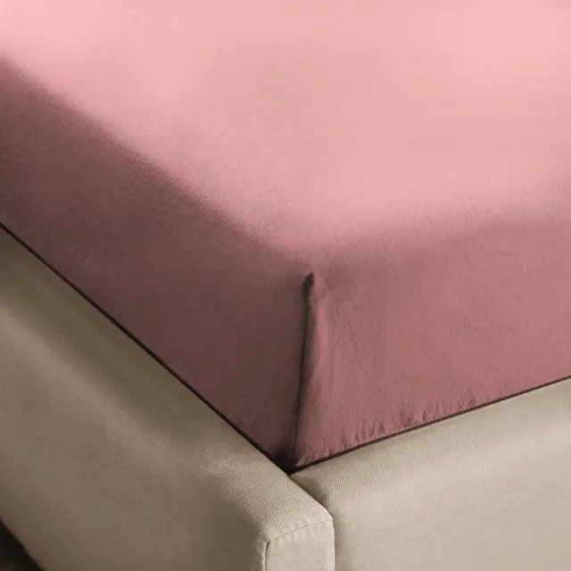 NOUS Living flanellen hoeslaken (tot 25 cm) - roze