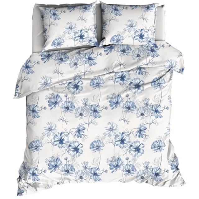 Romanette Filippa Dekbedovertrek - Tweepersoons - 200x200/220 cm - Blauw