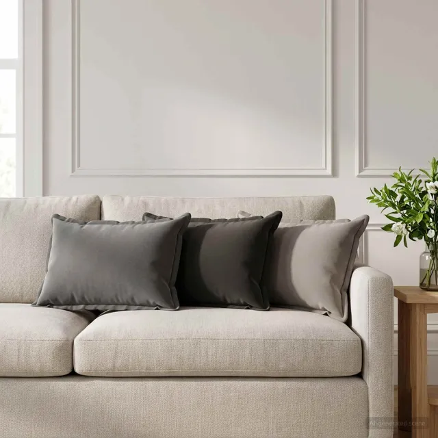 vidaXL Kussensloop 2 st HOUTEN Zwart 40 x 60 cm Polyester