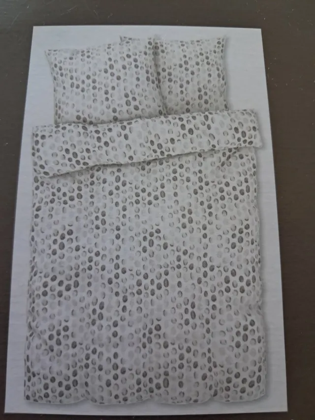 livarno home Dekbedovertrek - 240x220cm - Wit/grijs - 100% Katoen - Anit-krimpmasker - Onderhoudsvriendelijk