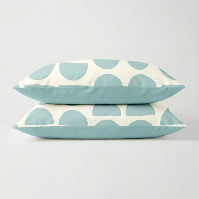Dekbed-Discounter Fresh and Co Kussenslopen 60 x 70 cm - Set van 2 kussenslopen - Wasbaar op 40 graden - Anti-allergisch - Half Circles