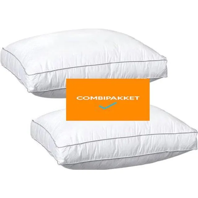 princessdekbedden Boxkussen Basic -60x50x10 cm- (2stuk) Wit
