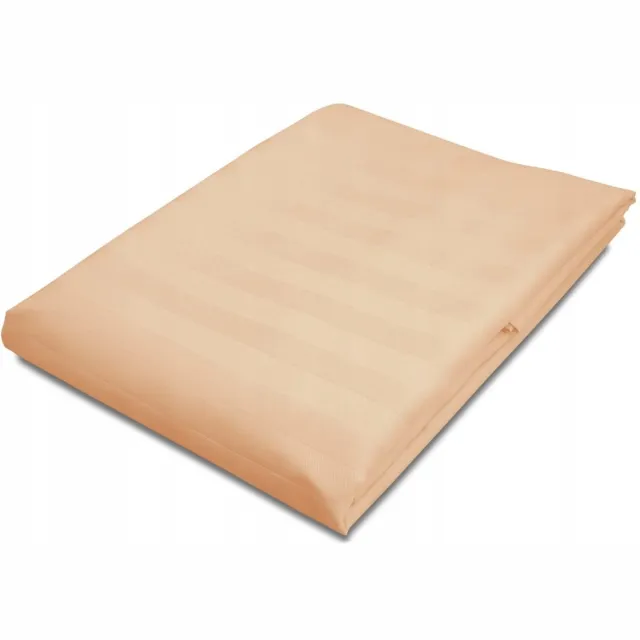 Darymex Bamboe katoenen hoeslaken met streep 160x240 cm beige