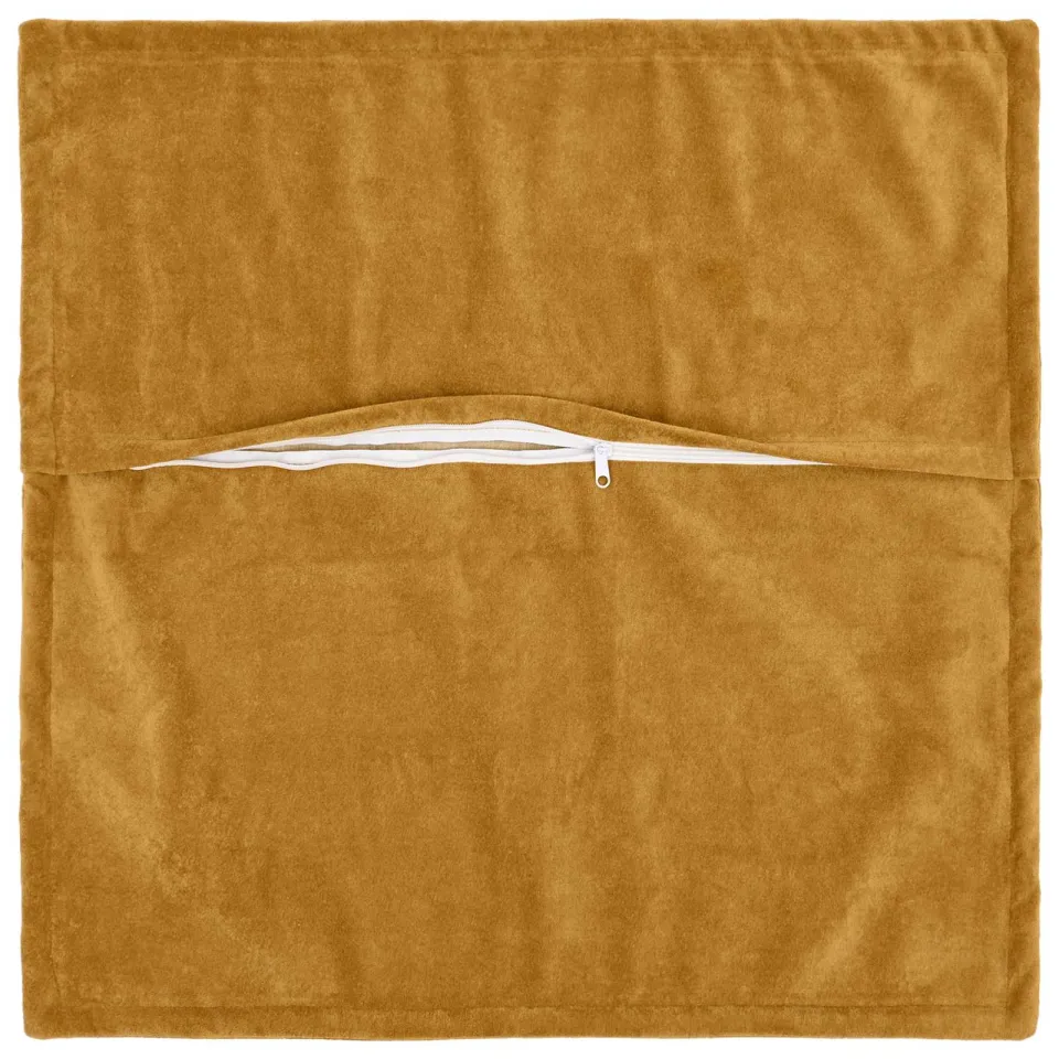 vidaXL Kussensloop 6 st HOUTEN Geel 45 x 45 cm Microfiber Fleece, foto 3