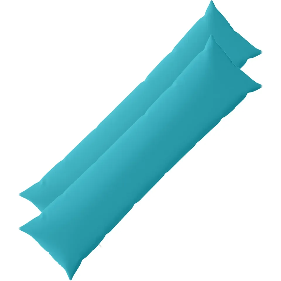 vidaXL Kussensloop 2 st HEERLEN Turquoise 40 x 145 cm Polyester