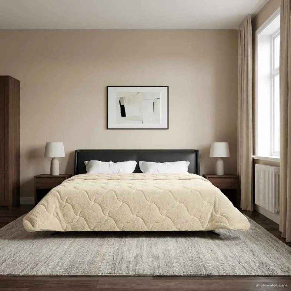 vidaXL Vol jaar dekbed 200 x 200 cm crème, foto 4