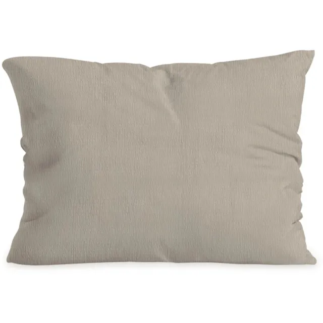 Zelesta Special Seersucker Kussensloop Set van 2 - Warmgrijs 60x70cm