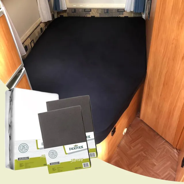 dexitex Textielpakket Frans bed - 1 molton met 2 hoeslakens - rechts 2 x Antraciet 1 x molton/ 2 x antraciet hoeslaken