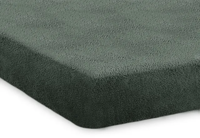 Eleganzzz Hoeslaken 200 gr/m2 Hoogwaardig Teddy Pluche 35cm Hoekhoogte - Bottle Green - 140x200 - Hoeslakens - Tweepersoons - Fluffy Hoeslaken