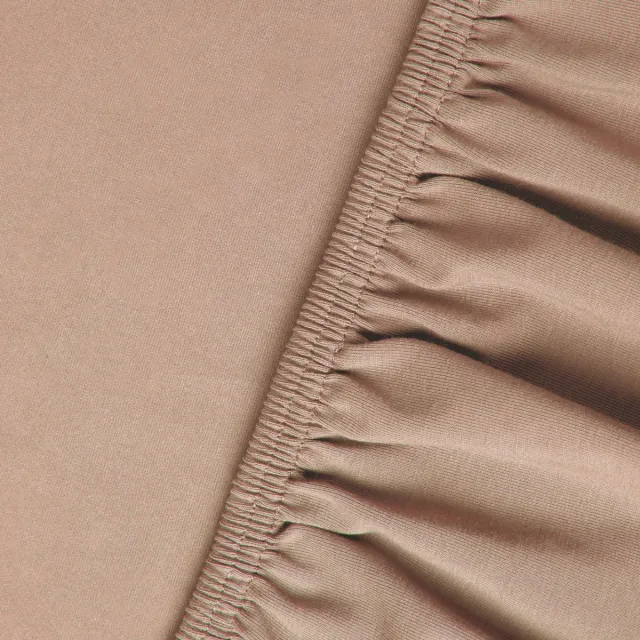 kayori Shizu Topper Hoeslaken Jersey - 90-100x200-220cm - Matrasdikte 12 cm - Biologisch Katoen - Nude