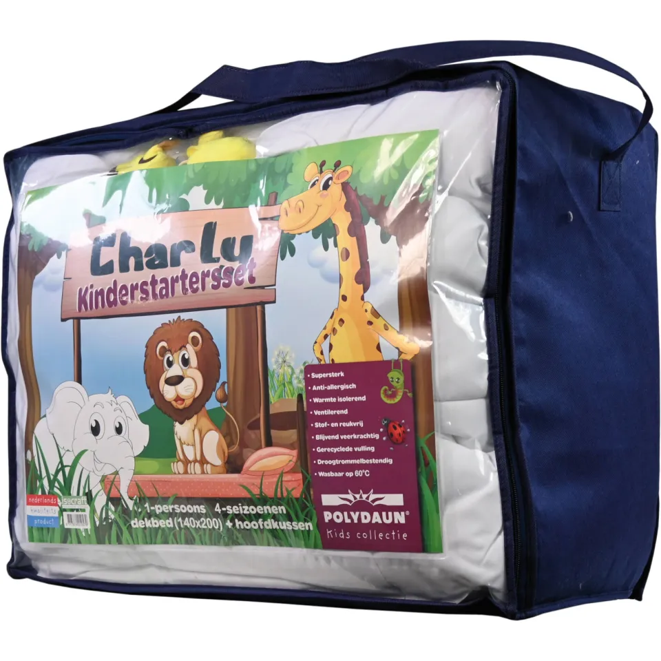 Polydaun Kids starterset 4-seizoenendekbed met kussen en knuffel wit, foto 5